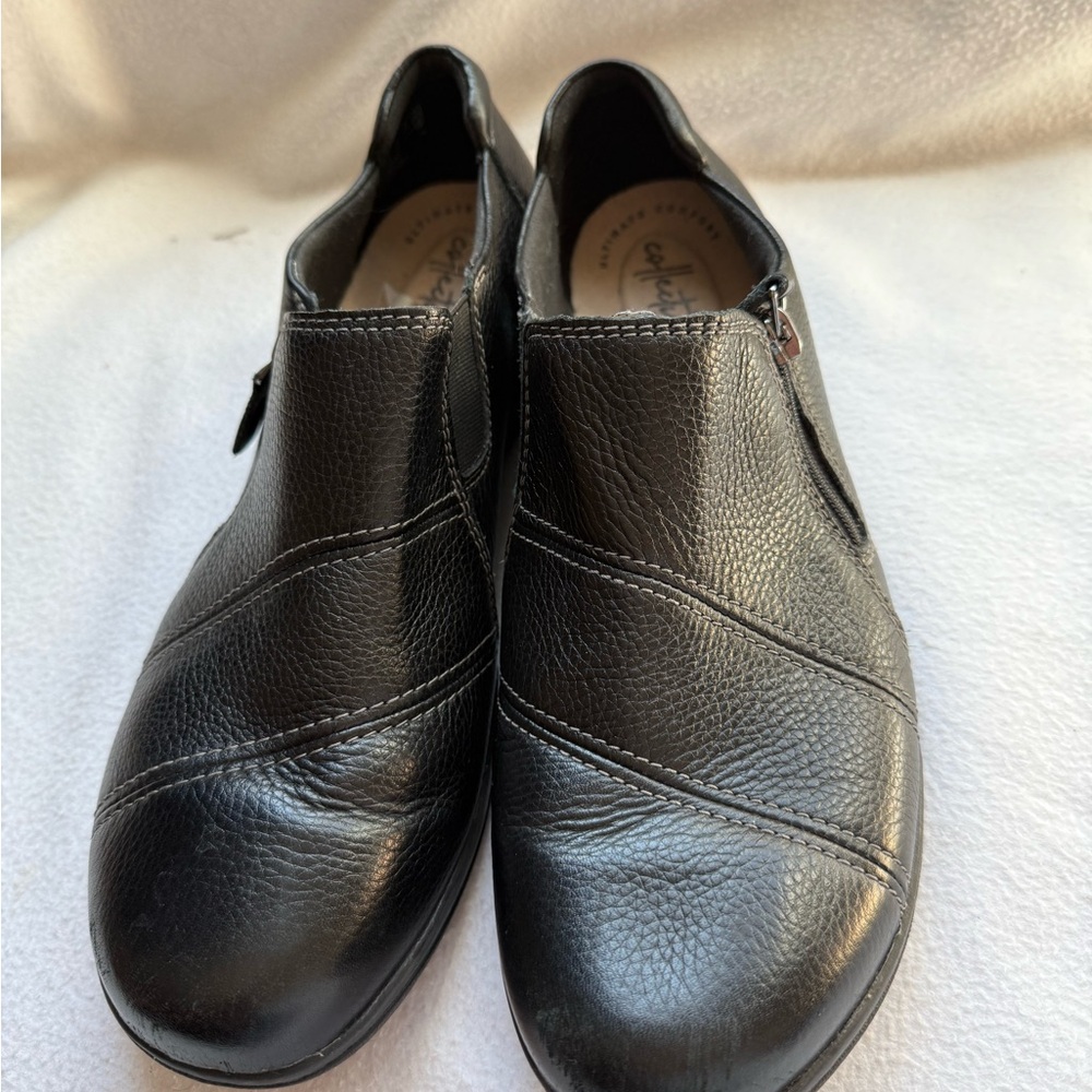 Clarks Black Leather Men's Loafers